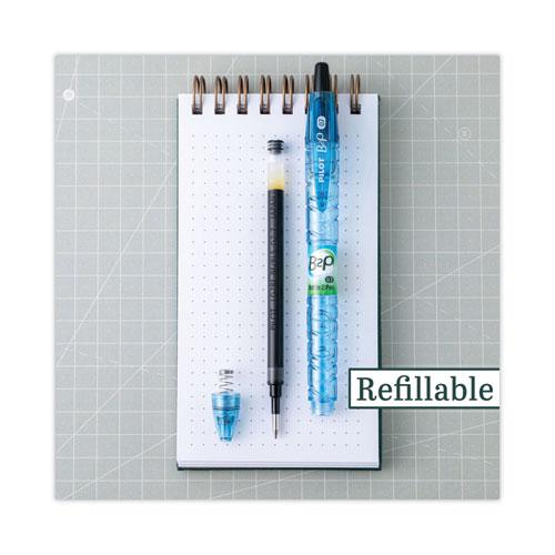 B2P Bottle-2-Pen Recycled Gel Pen, Retractable, Fine 0.7 mm, Blue Ink, Translucent Blue Barrel. Picture 4