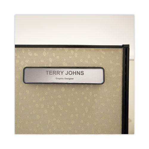 Panel Wall Sign Name Holder, Acrylic, 9 x 2, 6/Pack, Clear. Picture 7
