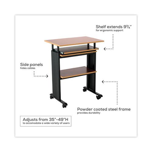 Muv Stand-Up Adjustable-Height Desk, 29.5" x 22" x 35" to 49", Gray. Picture 2