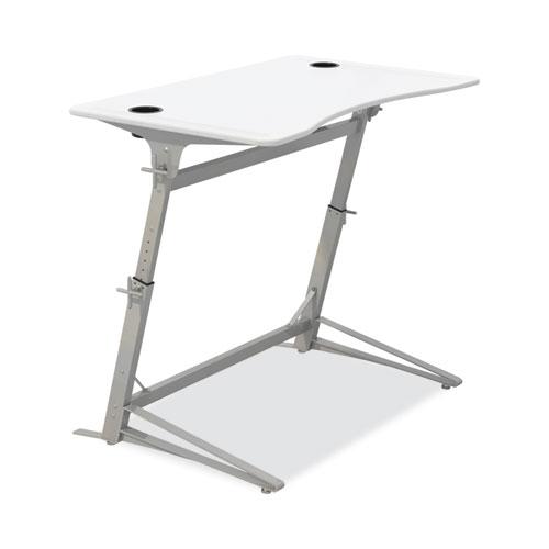 Verve Standing Desk, 47.25" x 31.75" x 36" to 42", White. Picture 2