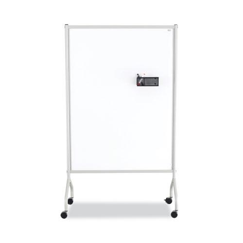 Rumba Full Panel Whiteboard Collaboration Screen, 36w x 16d x 54h, White/Gray. Picture 3