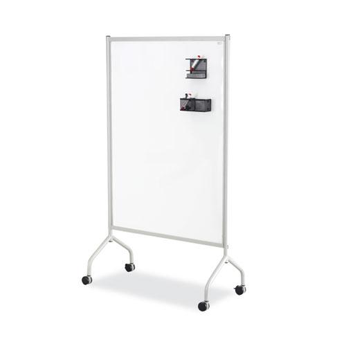 Rumba Full Panel Whiteboard Collaboration Screen, 36w x 16d x 54h, White/Gray. Picture 4