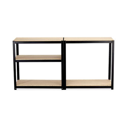 Boltless Steel/Particleboard Shelving, Five-Shelf, 36w x 24d x 72h, Black. Picture 3