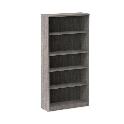 Alera Valencia Series Bookcase, Five-Shelf, 31.75w x 14d x 64.75h, Gray. Picture 1
