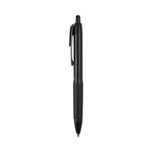 207 Plus+ Gel Pen, Retractable, Medium 0.7 mm, Blue Ink, Black Barrel, Dozen. Picture 5