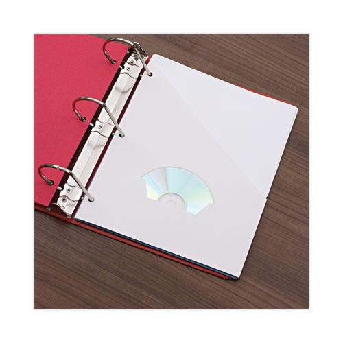Slash-Cut Pockets for Three-Ring Binders, Jacket, Letter, 11 Pt., 9.75 x 11.75, White, 10/Pack. Picture 6
