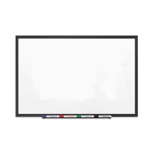 Classic Series Porcelain Magnetic Dry Erase Board, 48 x 36, White Surface, Black Aluminum Frame. Picture 1