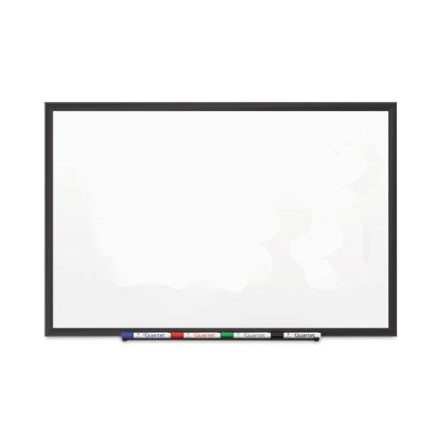Classic Series Porcelain Magnetic Dry Erase Board, 60 x 36, White Surface, Black Aluminum Frame. Picture 1