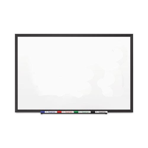 Classic Series Porcelain Magnetic Dry Erase Board, 72 x 48, White Surface, Black Aluminum Frame. Picture 2