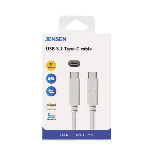 USB-C 3.1 Type-C, 5 Gbps, 3 ft, White. Picture 1