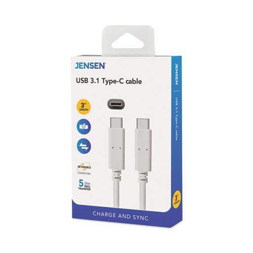 USB-C 3.1 Type-C, 5 Gbps, 3 ft, White. Picture 2
