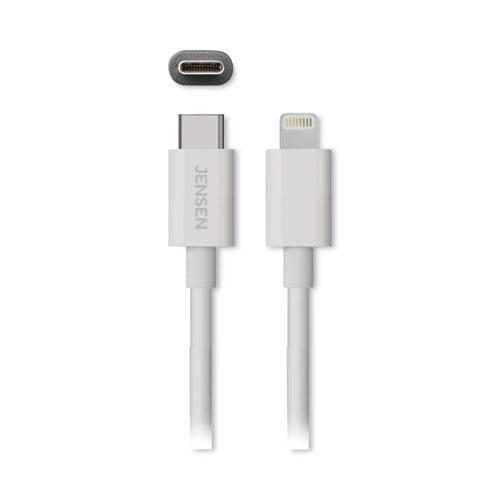 USB-C to Lightning Cable, 3 ft, White. Picture 2
