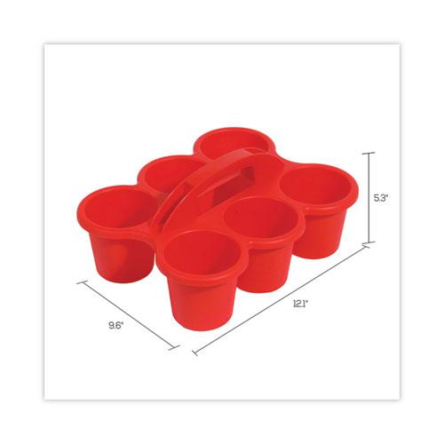 Little Artist Antimicrobial Six-Cup Caddy, Red. Picture 3