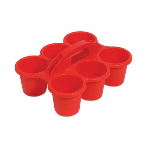 Little Artist Antimicrobial Six-Cup Caddy, Red. Picture 1