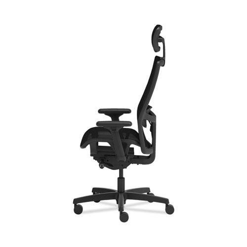 Ignition 2.0 4-Way Stretch Mesh Back and Seat Task Chair, Supports Up to 300 lb, 17" to 21" Seat, Black Seat, Black Base. Picture 4