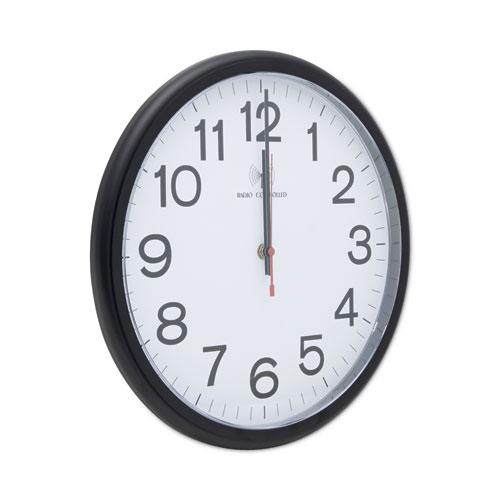 Deluxe 13 1/2" Indoor/Outdoor Atomic Clock, 13.5" Overall Diameter, Black Case, 1 AA (sold separately). Picture 3