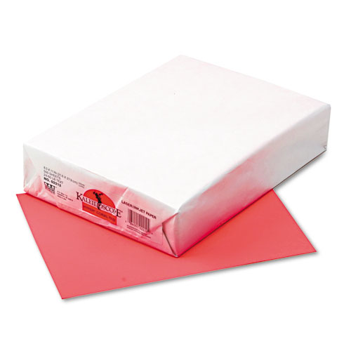 Kaleidoscope Multipurpose Paper, 24 lb Bond Weight, 8.5 x 11, Hyper Coral Red, 500/Ream. Picture 1