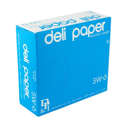 Interfolded Deli Sheets, 10.75 x 6, Standard Weight, 500 Sheets/Box, 12 Boxes/Carton. Picture 4