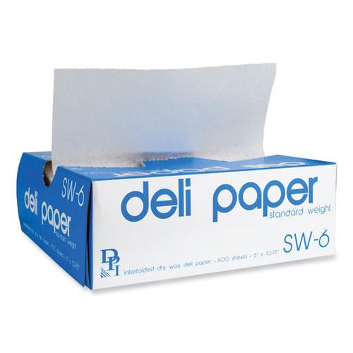Interfolded Deli Sheets, 10.75 x 6, Standard Weight, 500 Sheets/Box, 12 Boxes/Carton. Picture 1