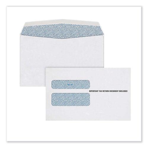 W-2 Gummed Seal Double-Window Envelopes, Commercial Flap, Gummed Closure, 5.63 x 9, White, 24/Pack. Picture 1