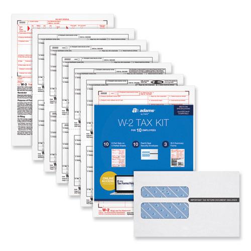 W-2 Online Tax Kit, Fiscal Year: 2023, Six-Part Carbonless, 8 x 5.5, 2 Forms/Sheet, 10 Forms Total. Picture 1