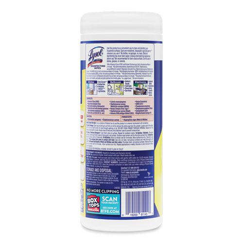 Disinfecting Wipes, 7 x 7.25, Lemon and Lime Blossom, 35 Wipes/Canister, 12 Canisters/Carton. Picture 4