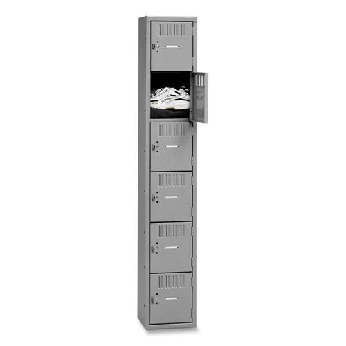 Box Compartments, Single Stack, 12w x 18d x 72h, Medium Gray. Picture 3