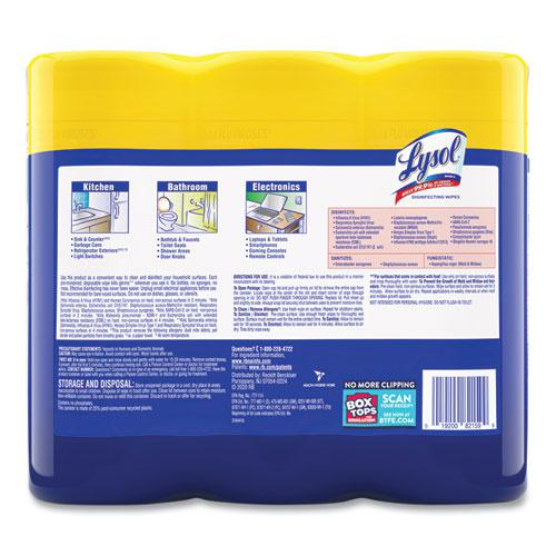 Disinfecting Wipes, 1-Ply, 7 x 7.25, Lemon and Lime Blossom, White, 35 Wipes/Canister, 3 Canisters/Pack, 4 Packs/Carton. Picture 5