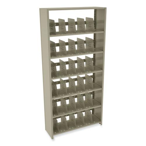 Snap-Together Steel Six-Shelf Closed Starter Set, 36w x 12d x 76h, Sand. Picture 3
