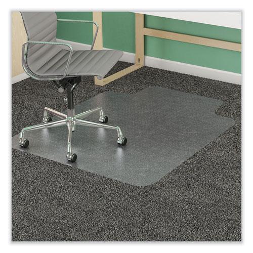 SuperMat Frequent Use Chair Mat for Medium Pile Carpet, 46 x 60, Wide Lipped, Clear. Picture 2