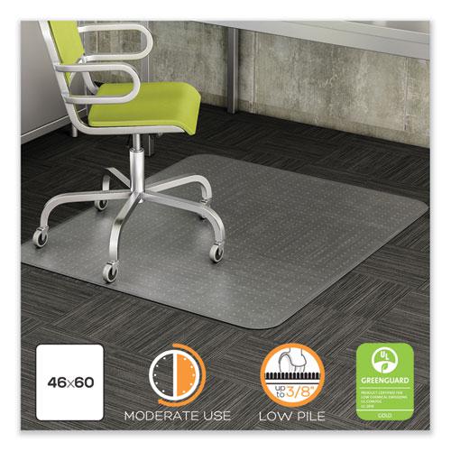 DuraMat Moderate Use Chair Mat, Low Pile Carpet, Roll, 46 x 60, Rectangle, Clear. Picture 1