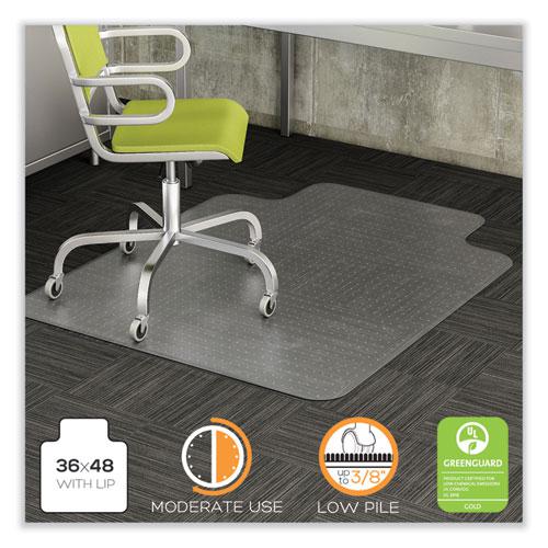 DuraMat Moderate Use Chair Mat, Low Pile Carpet, Roll, 36 x 48, Lipped, Clear. Picture 1