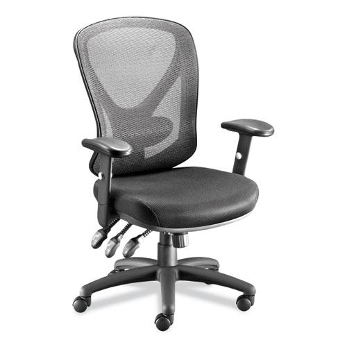 Alera Aeson Series Multifunction Task Chair, Supports Up to 275 lb, 15" to 18.82" Seat Height, Black Seat/Back, Black Base. Picture 2