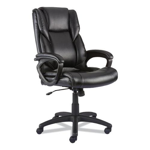 Alera Brosna Series Mid-Back Task Chair, Supports Up to 250 lb, 18.15" to 21.77 Seat Height, Black Seat/Back, Black Base. Picture 1