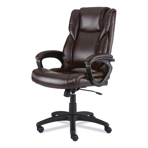 Alera Brosna Series Mid-Back Task Chair, Supports Up to 250 lb, 18.15" to 21.77" Seat Height, Brown Seat/Back, Brown Base. Picture 2