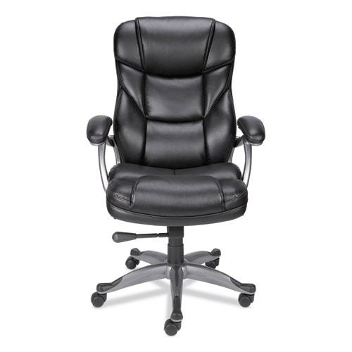 Alera Birns Series High-Back Task Chair, Supports Up to 250 lb, 18.11" to 22.05" Seat Height, Black Seat/Back, Chrome Base. The main picture.