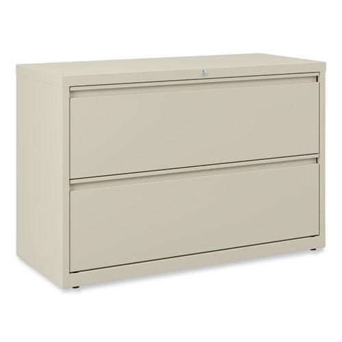 Lateral File, 2 Legal/Letter-Size File Drawers, Putty, 42" x 18.63" x 28". Picture 1