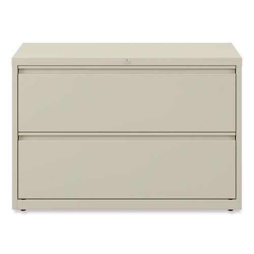 Lateral File, 2 Legal/Letter-Size File Drawers, Putty, 42" x 18.63" x 28". Picture 7