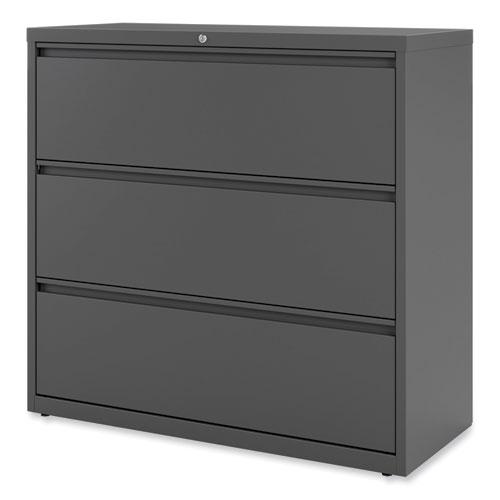 Lateral File, 3 Legal/Letter/A4/A5-Size File Drawers, Charcoal, 42" x 18.63" x 40.25". Picture 5