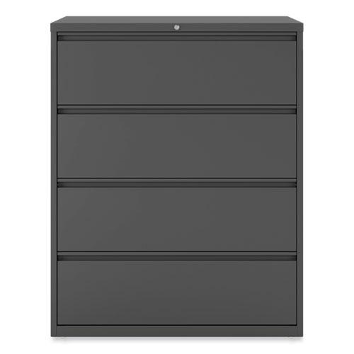 Lateral File, 4 Legal/Letter/A4/A5-Size File Drawers, Charcoal, 42" x 18.63" x 52.5". Picture 6