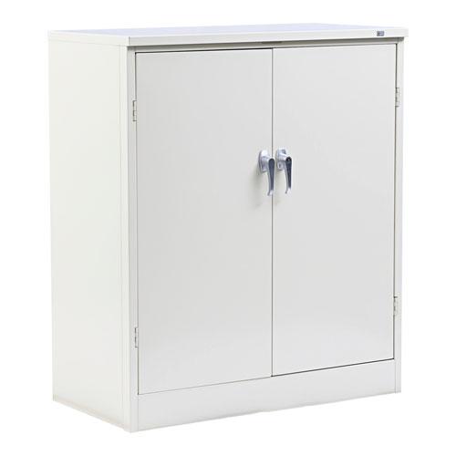Assembled 42" High Heavy-Duty Welded Storage Cabinet, Two Adjustable Shelves, 36w x 18d, Putty. Picture 1