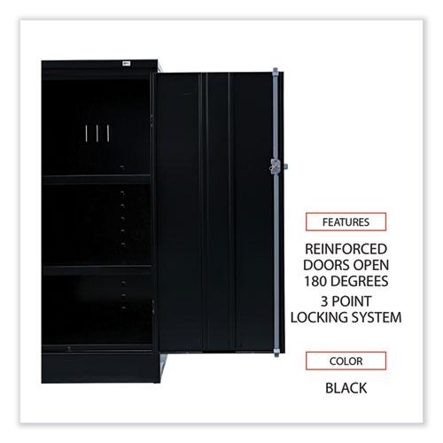 Economy Assembled Storage Cabinet, 36w x 18d x 42h, Black. Picture 4