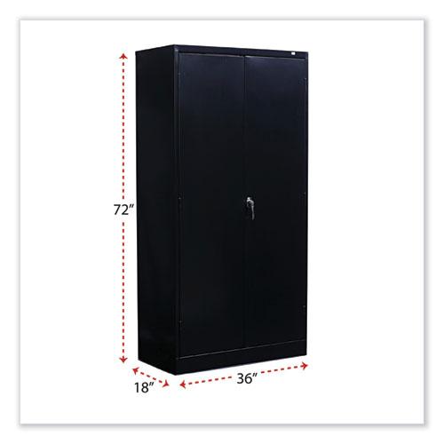 Economy Assembled Storage Cabinet, 36w x 18d x 72h, Black. Picture 2