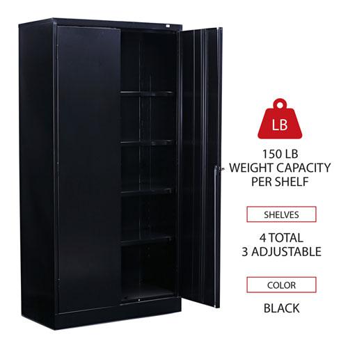 Economy Assembled Storage Cabinet, 36w x 18d x 72h, Black. Picture 3