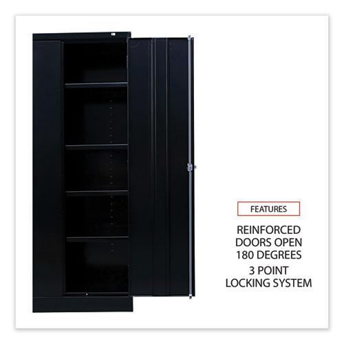 Economy Assembled Storage Cabinet, 36w x 18d x 72h, Black. Picture 4