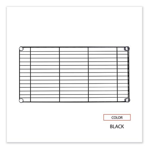 Industrial Wire Shelving Extra Wire Shelves, 36w x 18d, Black, 2 Shelves/Carton. Picture 4