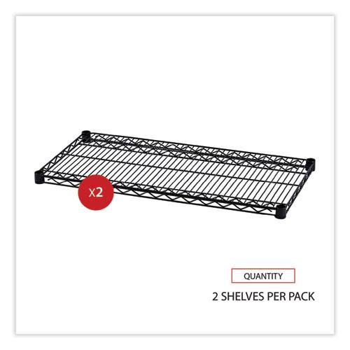 Industrial Wire Shelving Extra Wire Shelves, 36w x 18d, Black, 2 Shelves/Carton. Picture 6