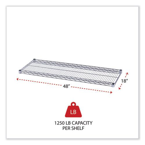 Industrial Wire Shelving Extra Wire Shelves, 48w x 18d, Silver, 2 Shelves/Carton. Picture 2