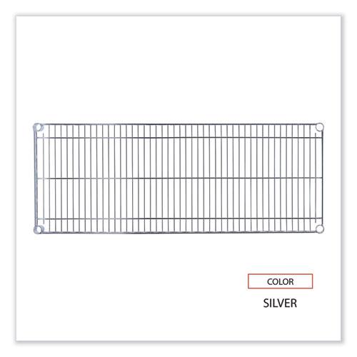 Industrial Wire Shelving Extra Wire Shelves, 48w x 18d, Silver, 2 Shelves/Carton. Picture 4