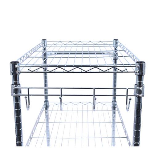 5-Shelf Wire Shelving Kit with Casters and Shelf Liners, 48w x 18d x 72h, Silver. Picture 6